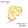 Likgreat Celtic Tree Of Life Open Ring For Women Girl Stainless Steel Adjustable Rings Irish Lucky Jewelry Anniversary Gift