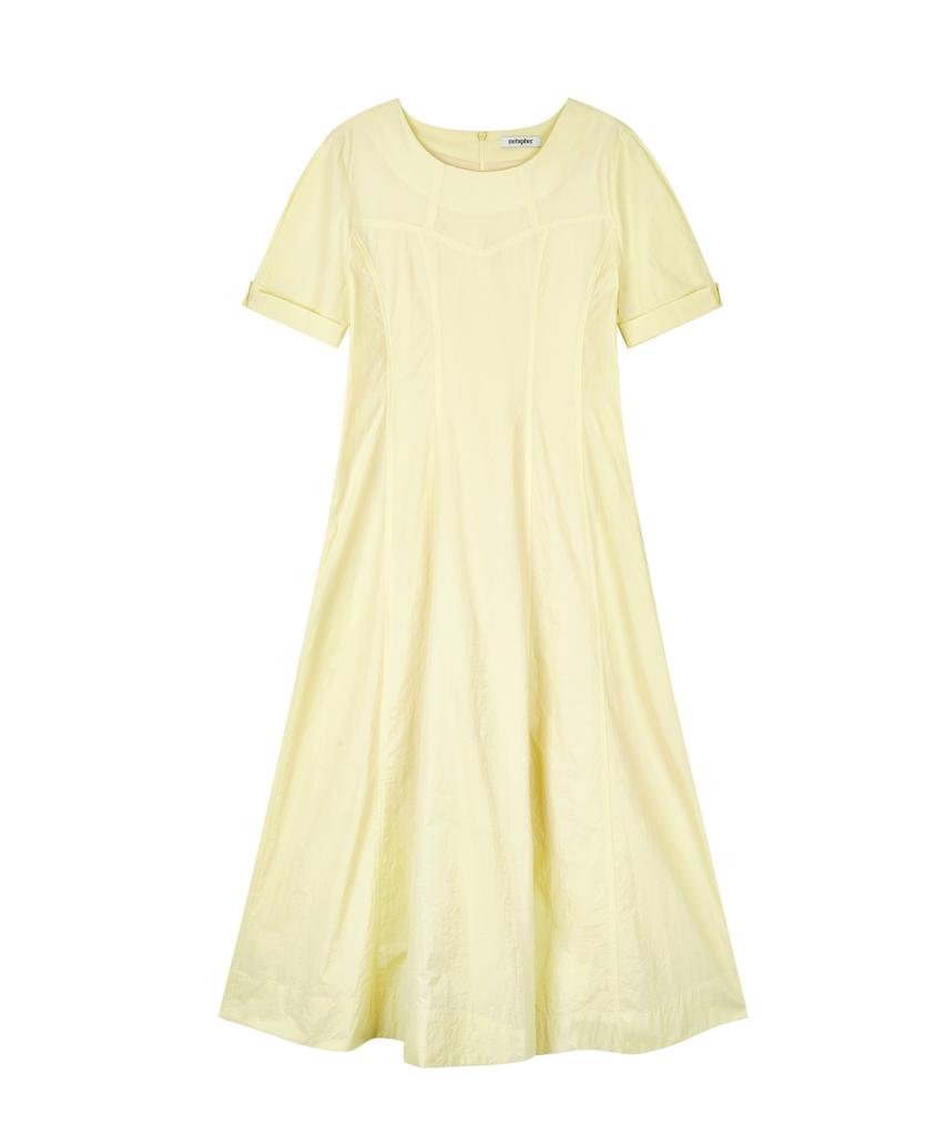 Metapeo Met Sweet Flare Dress Freesia Yellow