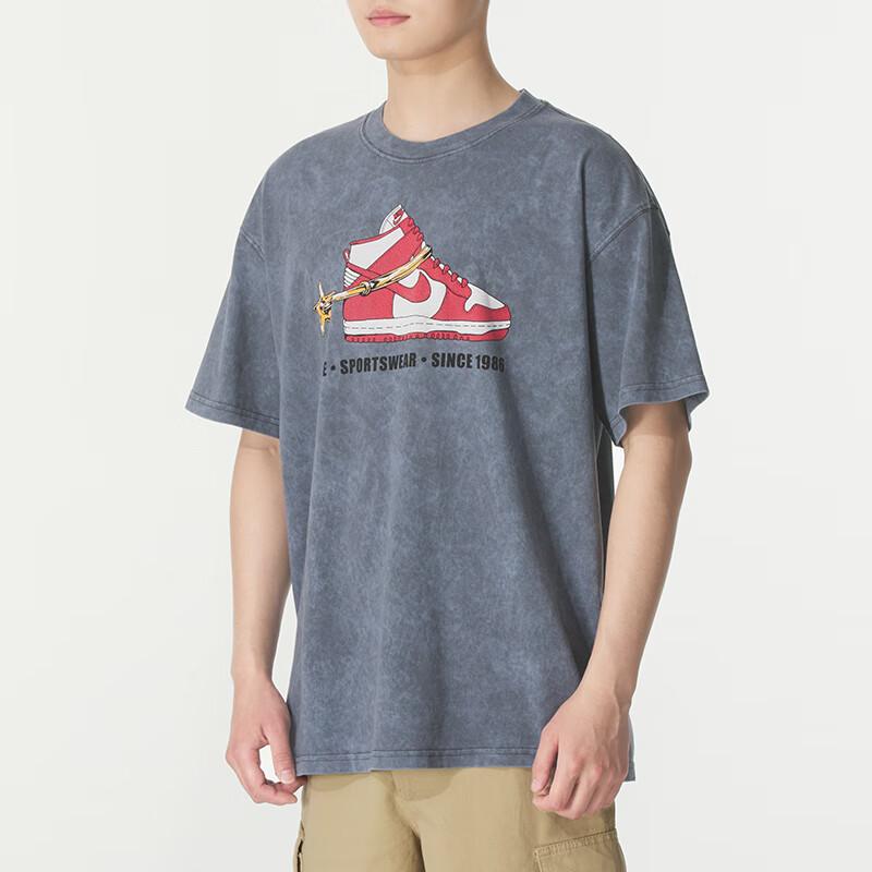 New Nike Acid wash Sneaker print T shirt HQ9274-060