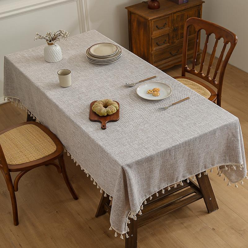 Bamboo Linen Tablecloth Thickened Cotton And Linen Wind Fabric Japanese Conference Tablecloth Tablecloth Coffee Table Cloth