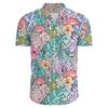 Camisa Hawaiana de Manga Corta para Hombre Estampado de Vacaciones en la Playa 100% Poliéster
