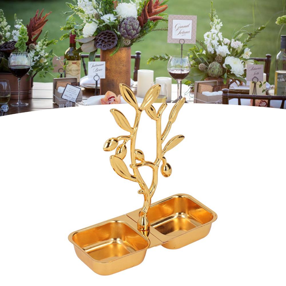 Nordic Gold Serving Tray Stainless Steel Candies Plate Jewelry Storage Rack For Parties