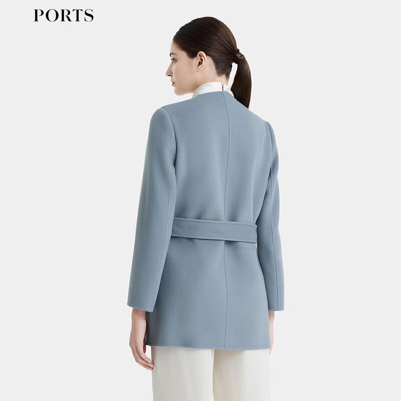 PORTS Women's Autumn/Winter Collarless Belted Coat