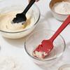 2Pcs/Set Baking Dough Scraper Heat-Resistant Mixing Scraping Batter Silicone Spatula Easy To Clean Kitchen Tool