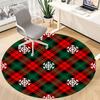 1pc Christmas Snowflake Pattern Carpet for Office Non-Slip, Round Carpet, Soft & Comfortable, Carpet for Office, Round Floor Mat yy251225148