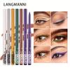 Matte Glitter Waterproof Eyeliner Pencil with Concealer Pen - Fast Dry, Long Lasting, Smooth Application In Blue, Brown, and More