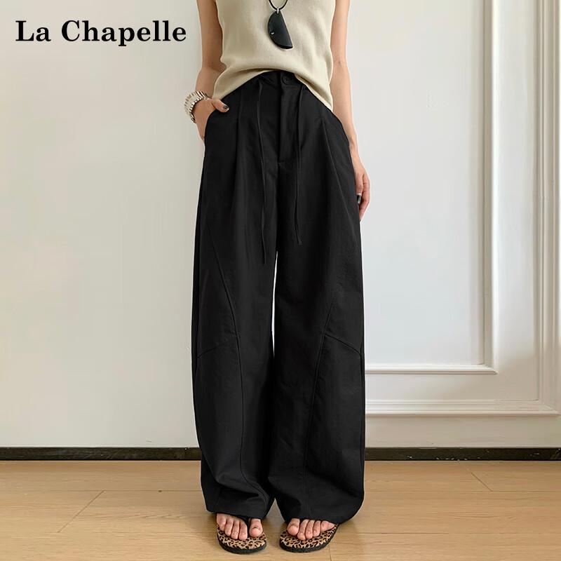 La Chapelle Women's American Retro High-Waist Loose Cargo Pants