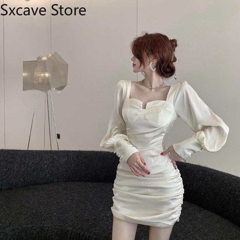 Kop Billigt Online Y2k Mini Dresses Women Casual One Piece Dress Korean Fashion Office Lady 21 Winter Puff Sleeve Solid Elegant Party Dress Chic Till Ett Lagt Pris Pa Joom Butik