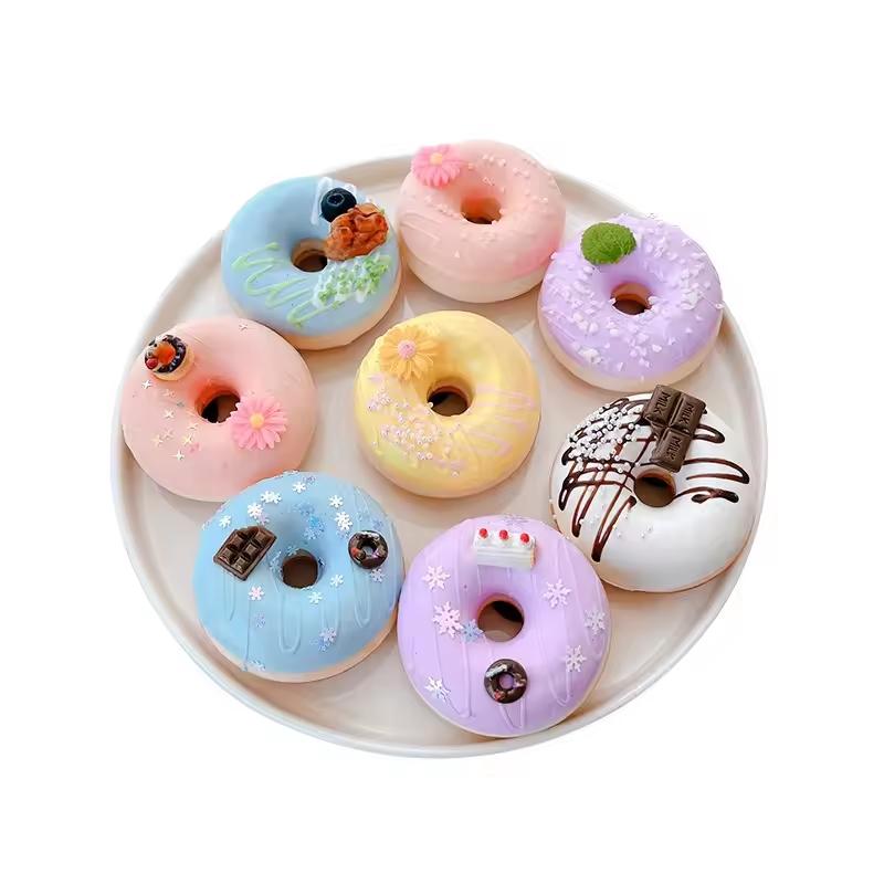 Simulation Bread Model Donut Fake Cakes Artificial Donut Food Photo Props Home Decoration Accessories Miniature 6pc/set