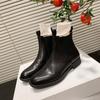 Handgefertigte britische Leder-Chelsea-Boots Retro-Pfeife kurze Stiefel 2025 Herbst und Winter neu braun Chelsea Damen