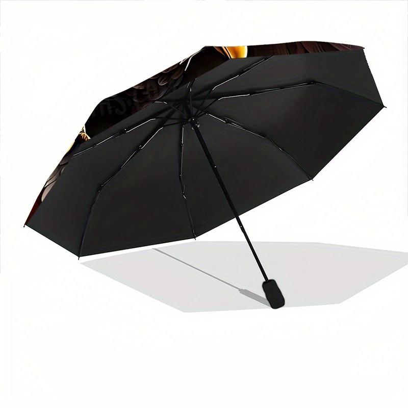 1pc Eagle Stained Automatic Open/Close Umbrella, Ideal Fan Gift for Birthday, Christmas, Trendy Fashion Yy250828075