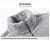 White Double-Sided Thickened Fleece Hoodie Jacket for Spring, Autumn, and Winter