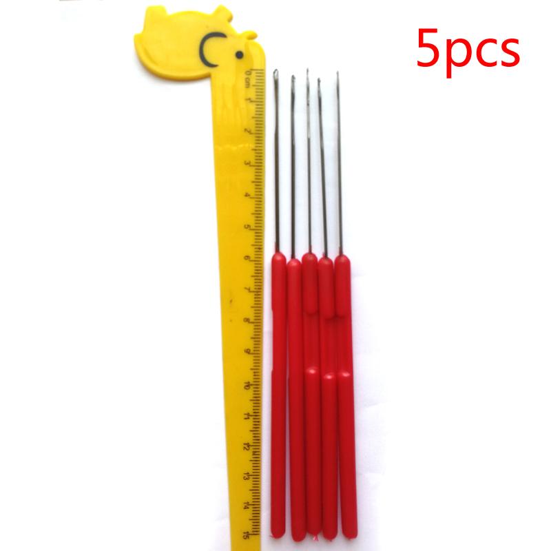 

Lace Crochet Hook Knitting Needles Plastic Handle Small Crochet Hooks Hair Weaving For Braids 5Pcs/Lot./\ ;