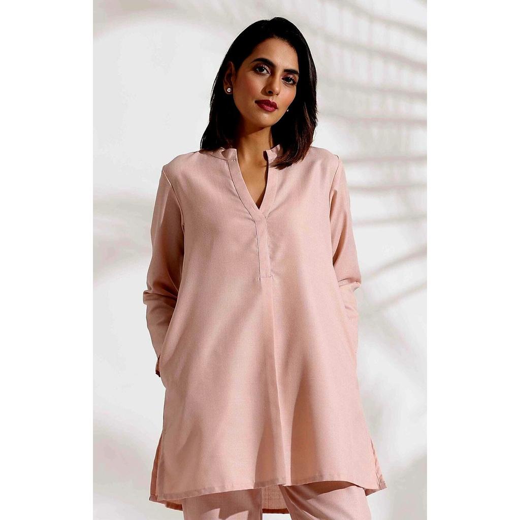 Ινδικό Σχεδιαστικό Βαμβακερό Σετ Κούρτα Παντελόνι με Κορδόνι Γυναικείο Ρούχο Πάρτι Μπλούζα Τούνικα Κούρτι VSO-1748 c