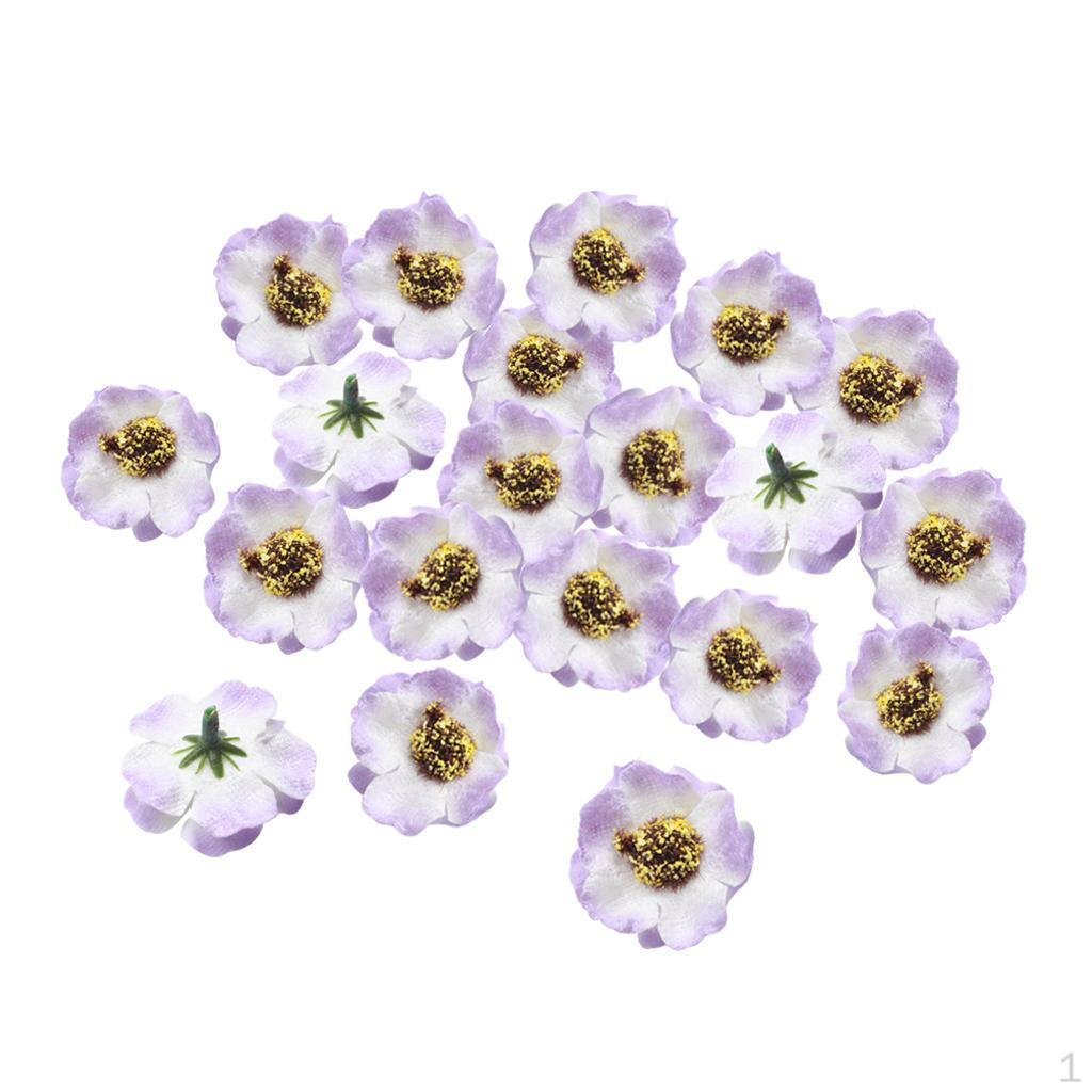 

20pc Mini Heads Bulk Cloth Party Decor light purple