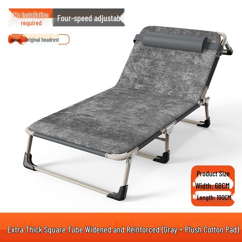 Portable Single Folding Recliner Bed for Office, Hospital, or Camping