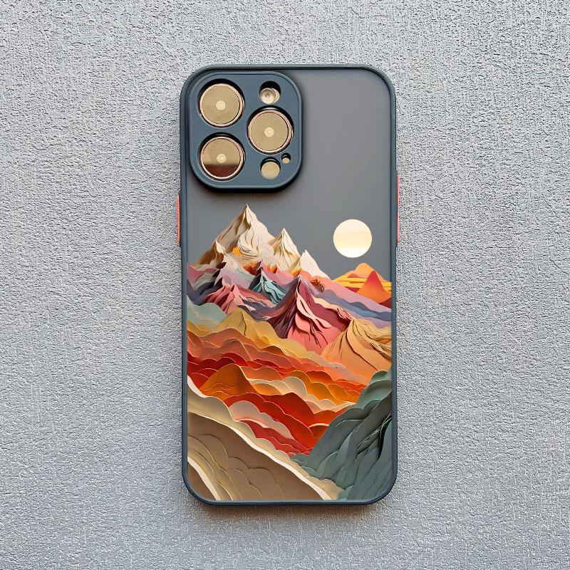 Printing Mountains Rivers Flowing Water Phone Case For IPhone 16 15 14 Pro Max Plus 13 12 Mini 11 Pro Max X XR XS 8 7 SE2 Covers