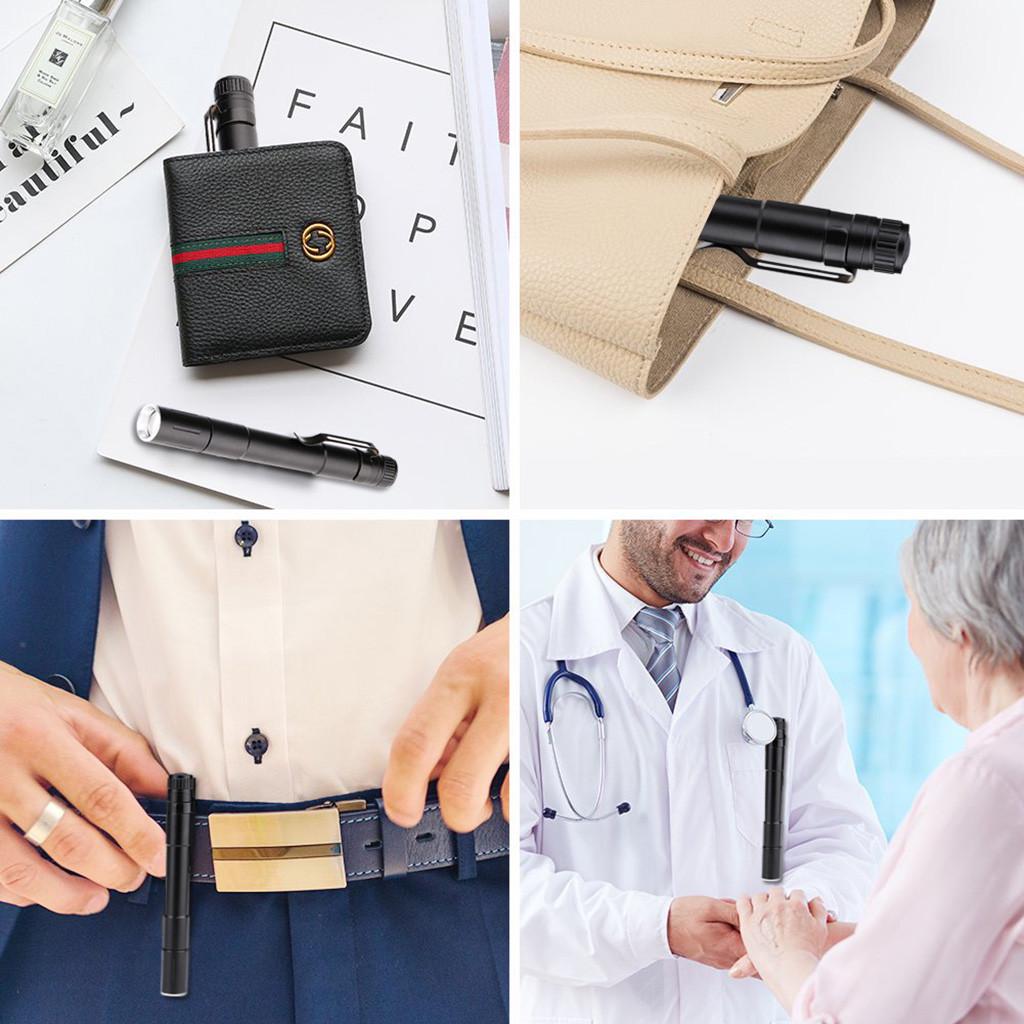 (Great home)Q5 LED Flashlight Clip Mini Torch Pen Light AAA Lamp Small Lamp