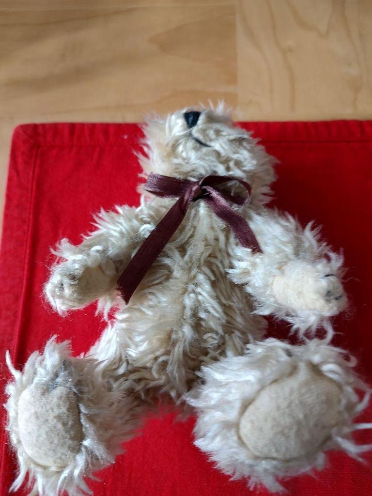 [BRUKT] Søt antikk teddybjørn pelsmateriale teddybjørn