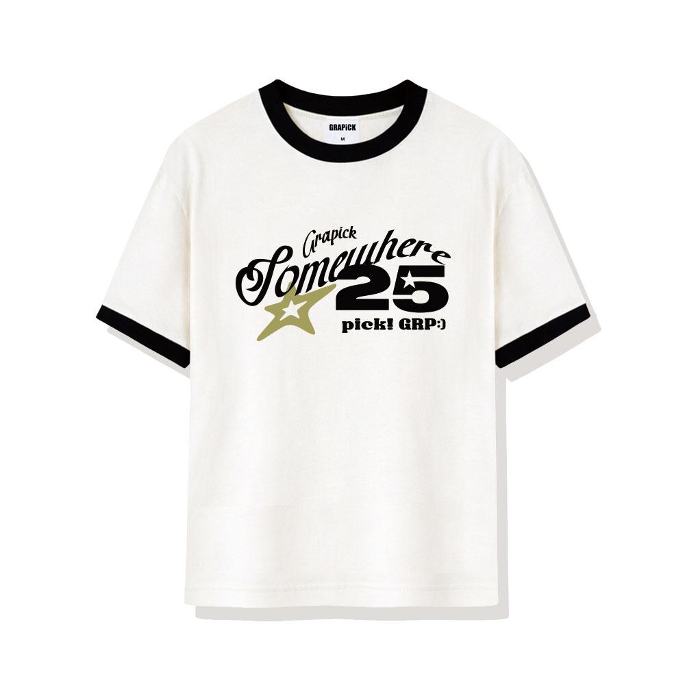 Geulapig Somewhere25 Ringer Loose Fit Short Sleeve T-Shirt 4 Colors [Grse_4503]