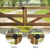 Heavy Duty Double Sided Swinging Gate Latch Black Self Locking Includes Screws Wrench Wood Fence Garden Backyard