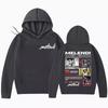 Rapper Melendi Album 2025 Tour Merch Sweatshirt Herren Damen Mode Hip Hop Gothic Retro Hoodies Lässige Fleece Übergroße Pullover