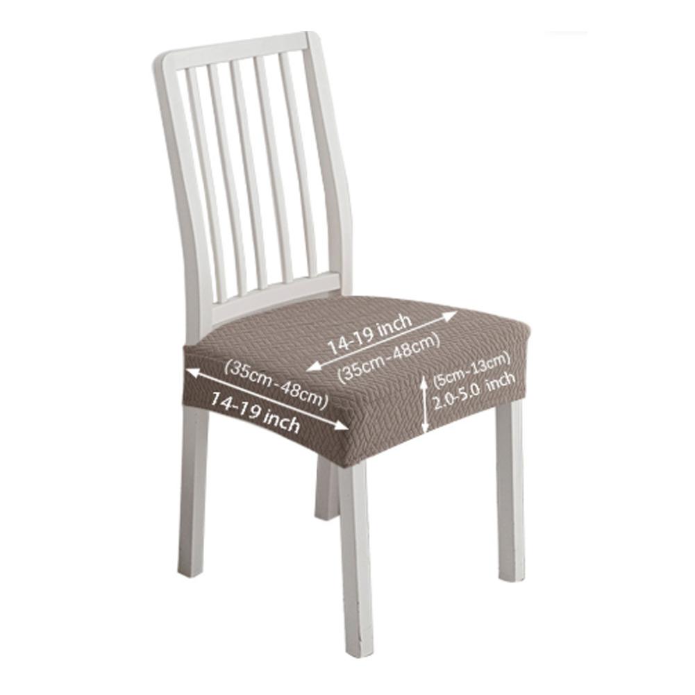 1PCS Waterproof Chair Covers Jacquard Fabric Elastic Edges Universal Size For Indoor Outdoor Dining Furniture Protection Set