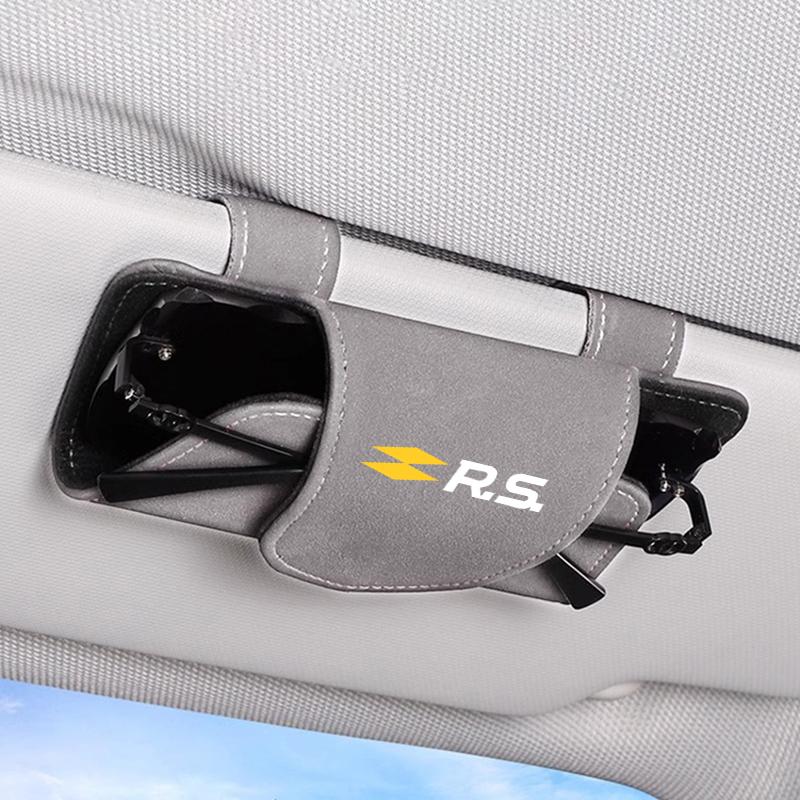 Car Sun Visor Glasses Holder Glasses Accessory For Renault Fluence Captur Megane Clio Kadjar Talisman Arkana RS Line Logan Kwid r111