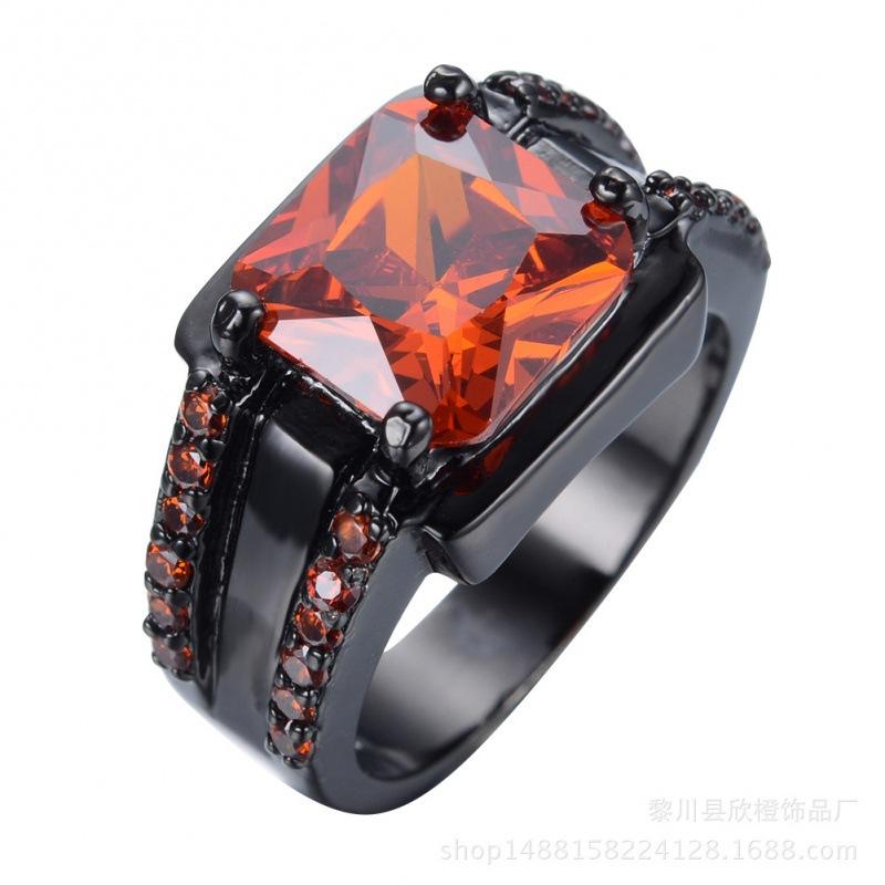New creative zircon square white claw diamond, ring ring jewelry. no. 6