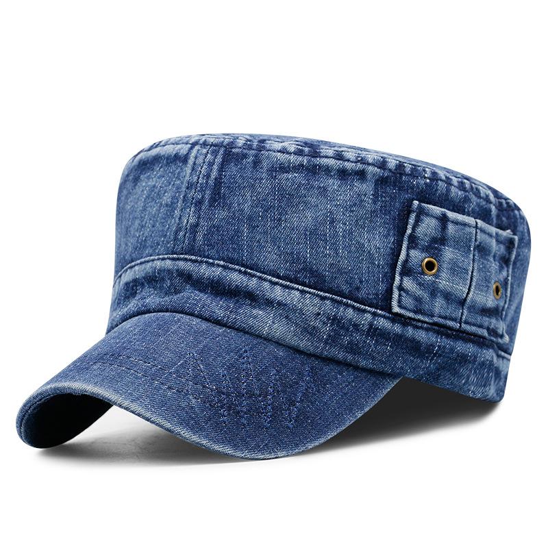 Hat Washed Do Old Denim Breathable Military Cap Outdoor Sunshade Flat Cap Leisure Duck Tongue Cap