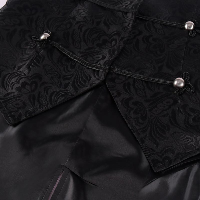 2025 Gothic Medieval Men's Vest and Waistcoat Set for Spring/Autumn - European & American Style Stage Costume