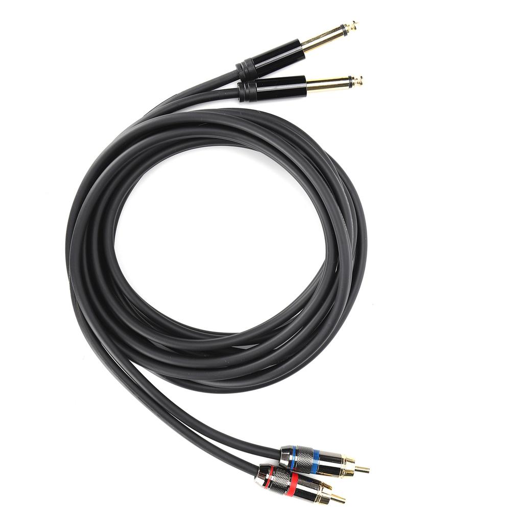 JORINDO Dual 6.35mm Male to Double RCA Male Cable o Distributor Connection CableJD6094‑3m