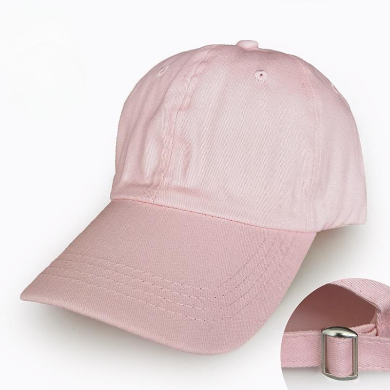 Spring and Summer Fashion Unlined European and American Casual Baseball Cap Soft Pure Cotton Sun Hat Arc Solid Coloradjustable
