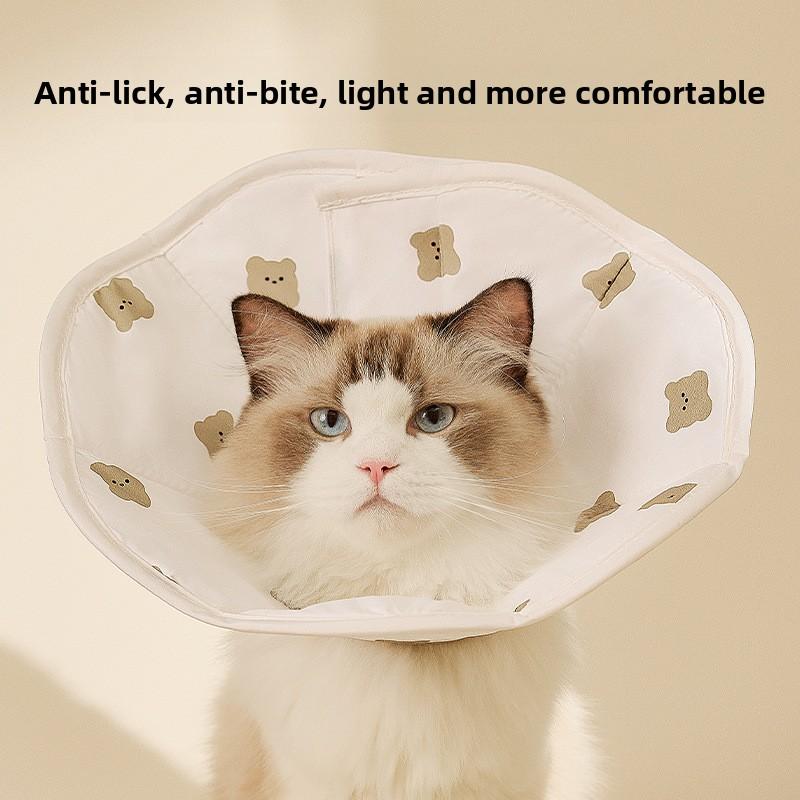 Halsband för husdjur, Katthalsband, Tecknade björntryck, Hundhalsband, Steriliserings- och slickskydd för huvudet