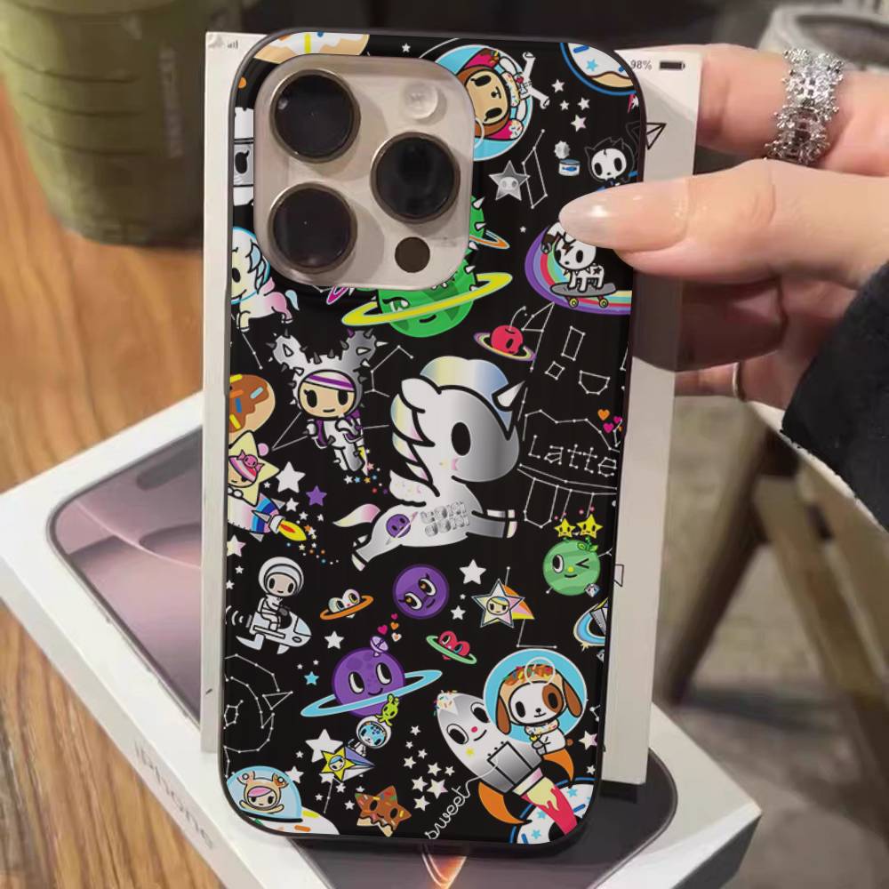 

Japan Tokidoki For IPhone 16 15 14 13 12 11 17 Pro Max Plus Wave Corrugated Phone Case Anti Drop Cover iPhone 12 pro