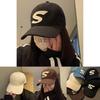 Trendy Cotton Baseball Cap With S Letter Design Wide Brim For All Seasons