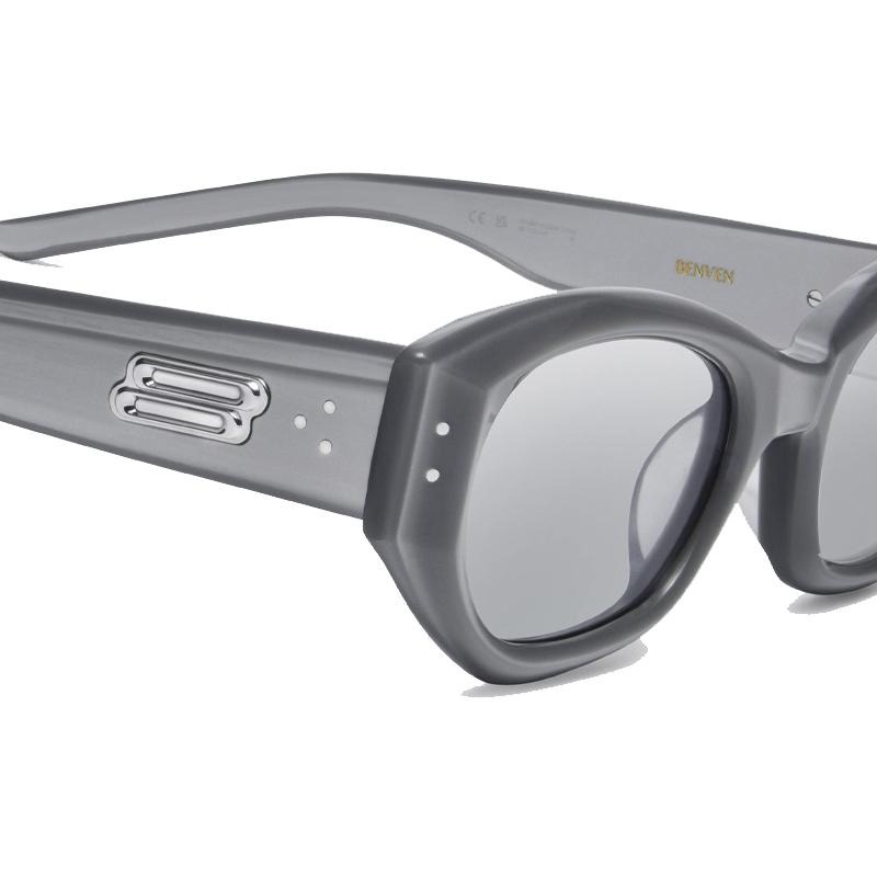Gentle Monster Letter Logo Irregular Shape Sunglasses Unisex Sunglasses Gray BENVEN-G13