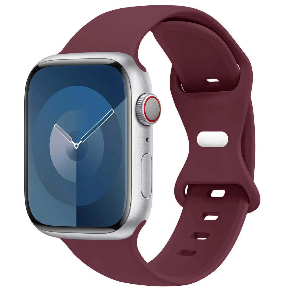 Silicone Strap For Apple Watch Band 44mm 45mm 41mm 40mm 49mm 42mm 38mm 46MM Sport Bracelet iWatch Series Ultra 2 SE 10 9 8 7 6 5