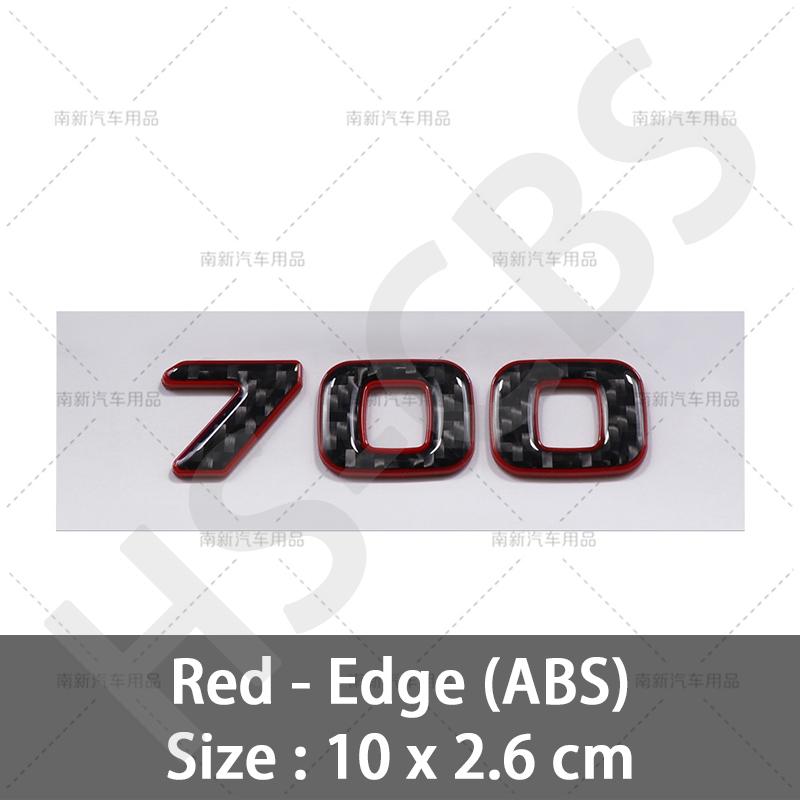 Carbon Fiber Car Stickers 700 800 900 Car Rear Trunk Emblem Badge Car Styling For Brabus Tailgate Decal Sticker Accessories