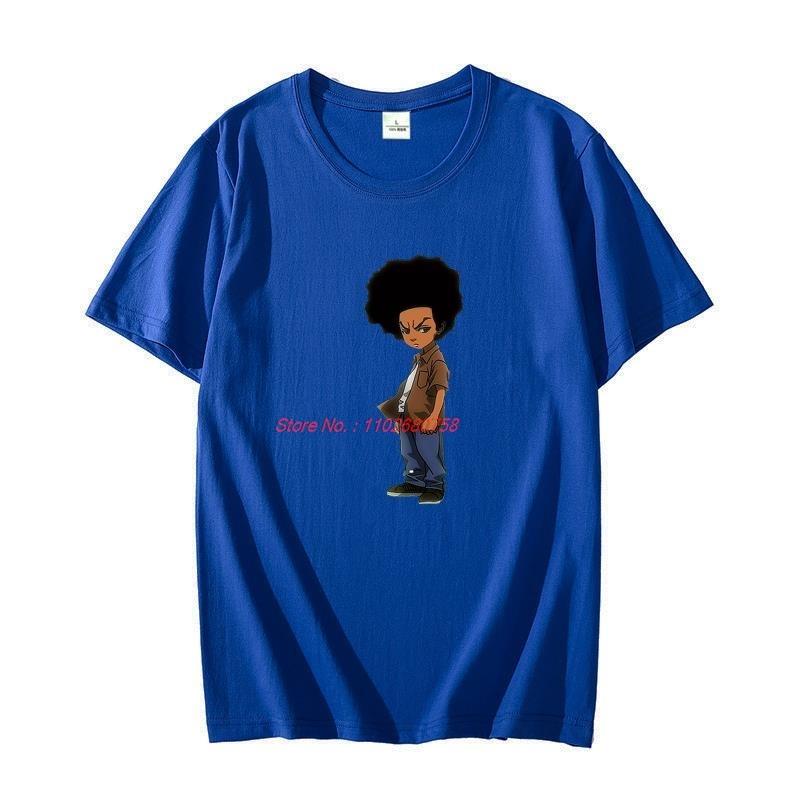 Summer Fashion T Shirt For Unisex Boondocks Rapper Huey Freeunisex Cotton Tshirt Harajuku Graphic T Shirts Streetwear Unisexs Clothing