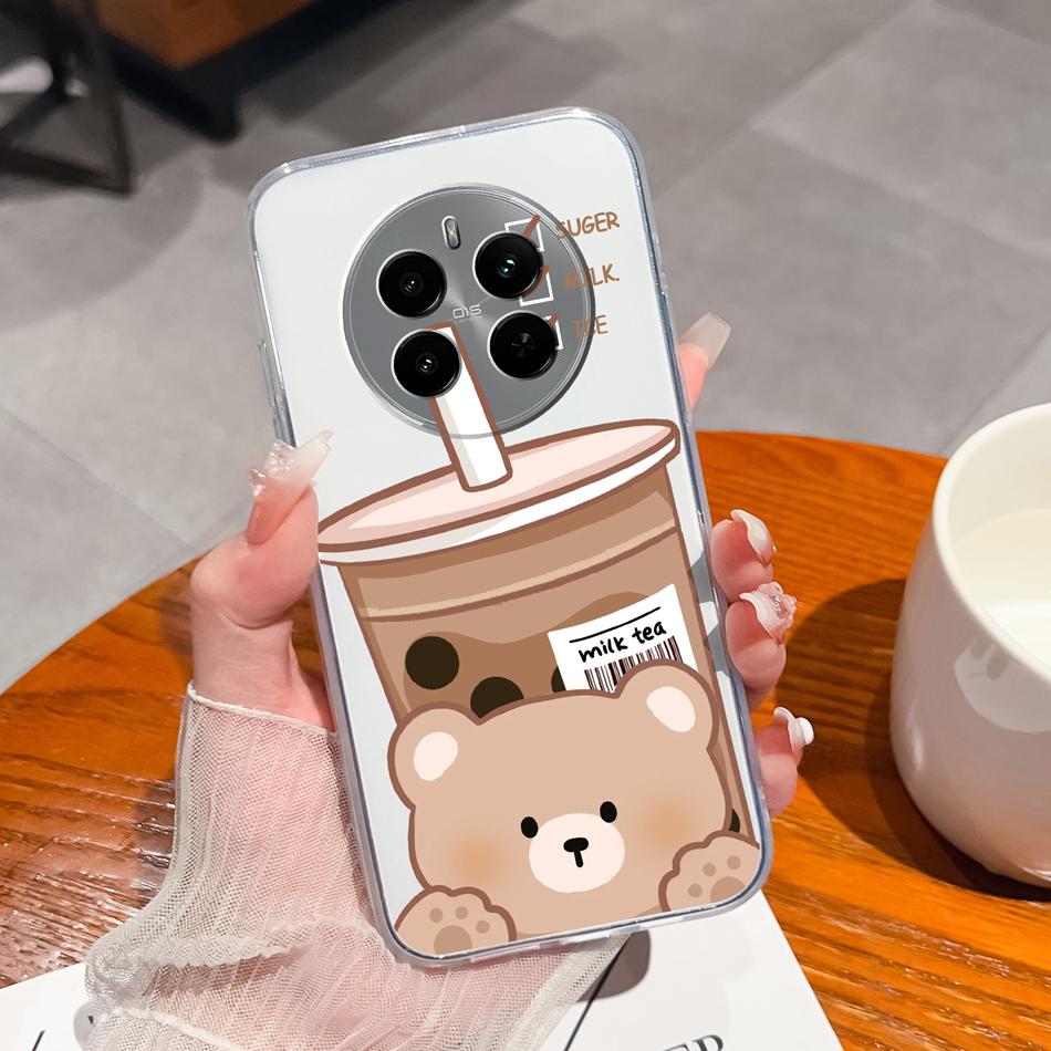 For Oppo Realme 12 Pro Plus Case For Realme12 4G 5G Phone Cover Cute Anime Transparent Soft Slim Protective Bumper Funda Coque
