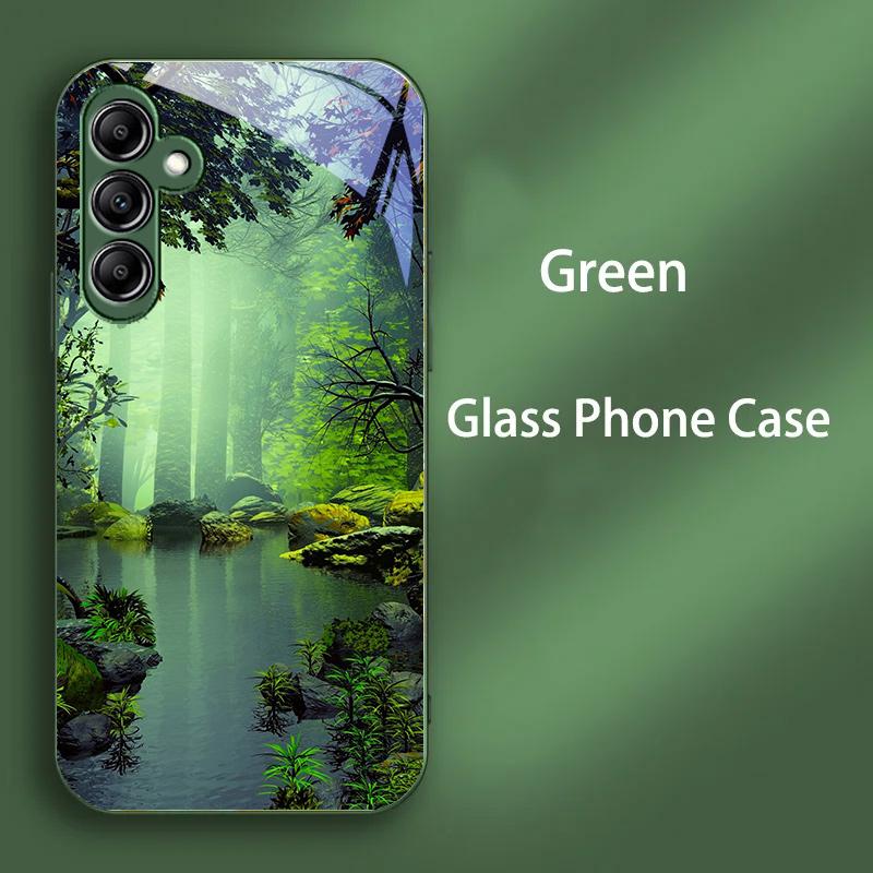 Tempered Glass Case For Samsung A25 5G Cover For Samsung Galaxy A14 A23 A25 A33 A34 A35 A53 A54 A73 5G Glass Shockproof Bumper