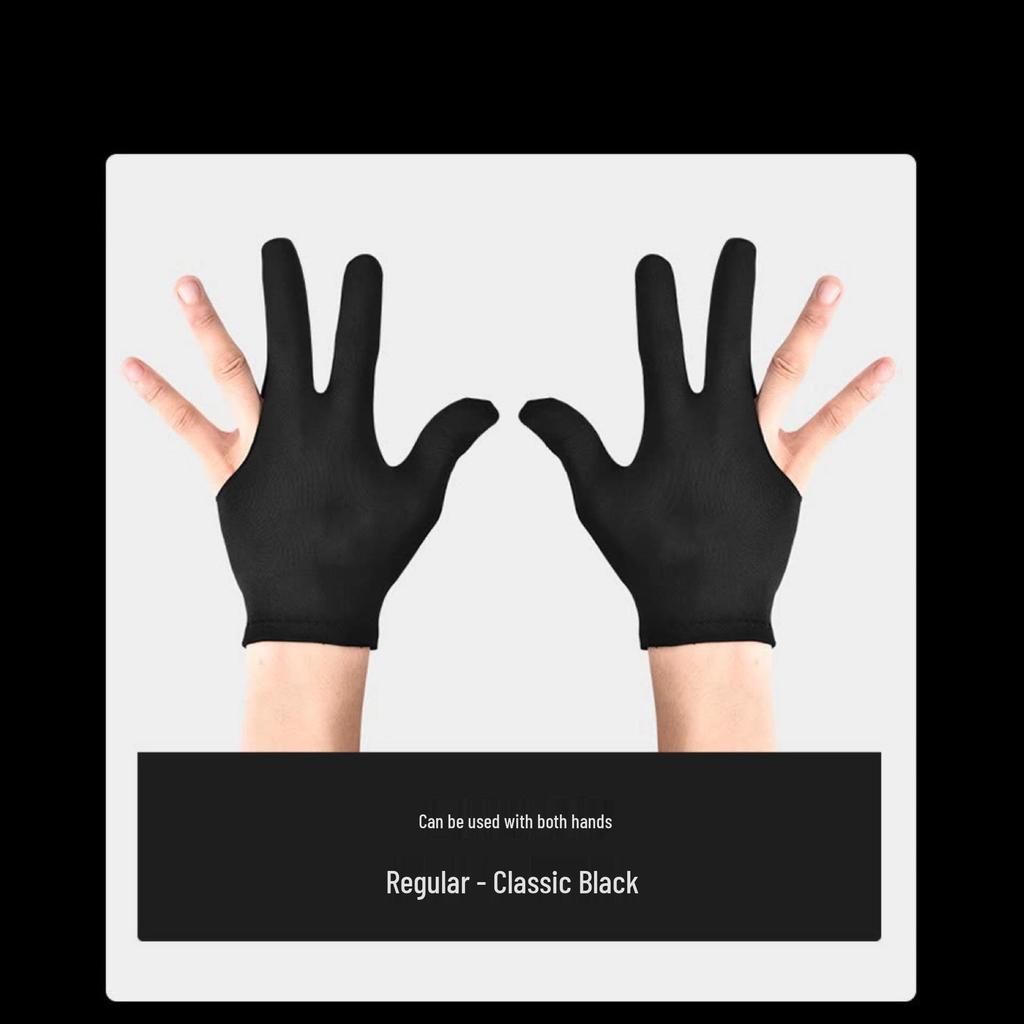 Professional Three-Finger Billiard Gloves - Breathable, Thin, Ambidextrous for Men & Women