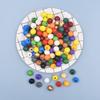 50pcs 16mm Colorful Round Wooden Beads Natural Wood Bead Wood Spacer Loose Beads or Bracelet Necklace Earring Jewelry Making