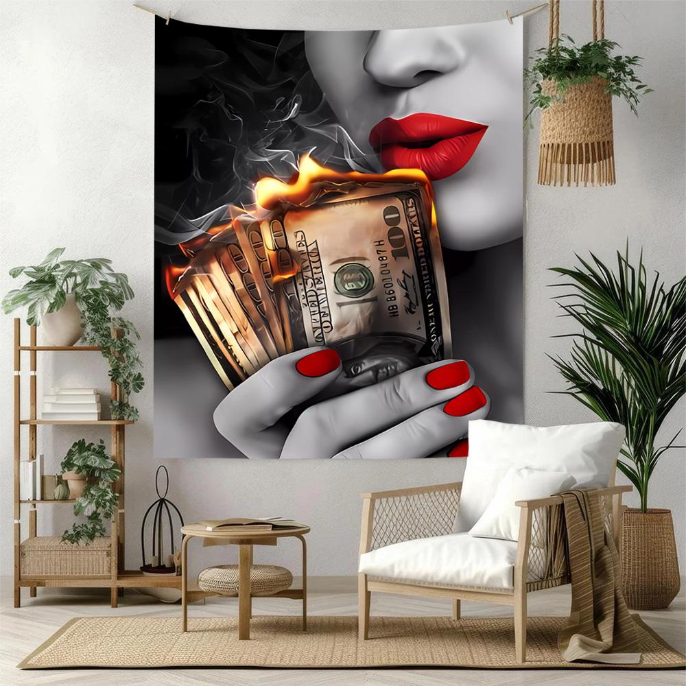 Lips Wall Decor Tapestry Art For Pet Memorial Birthdaywedding Party Backdrop Family Gift