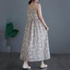 Sleeveless Strap Cotton Plus Size Vintage Floral New In Dresses For Women Casual Loose Long Summer Dress