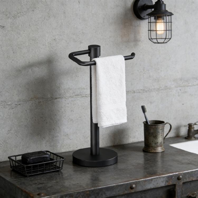Universal Application Freestanding Steel Towel Rack Spacious Towel Brackets for Bathroom Strong Build Any Decors