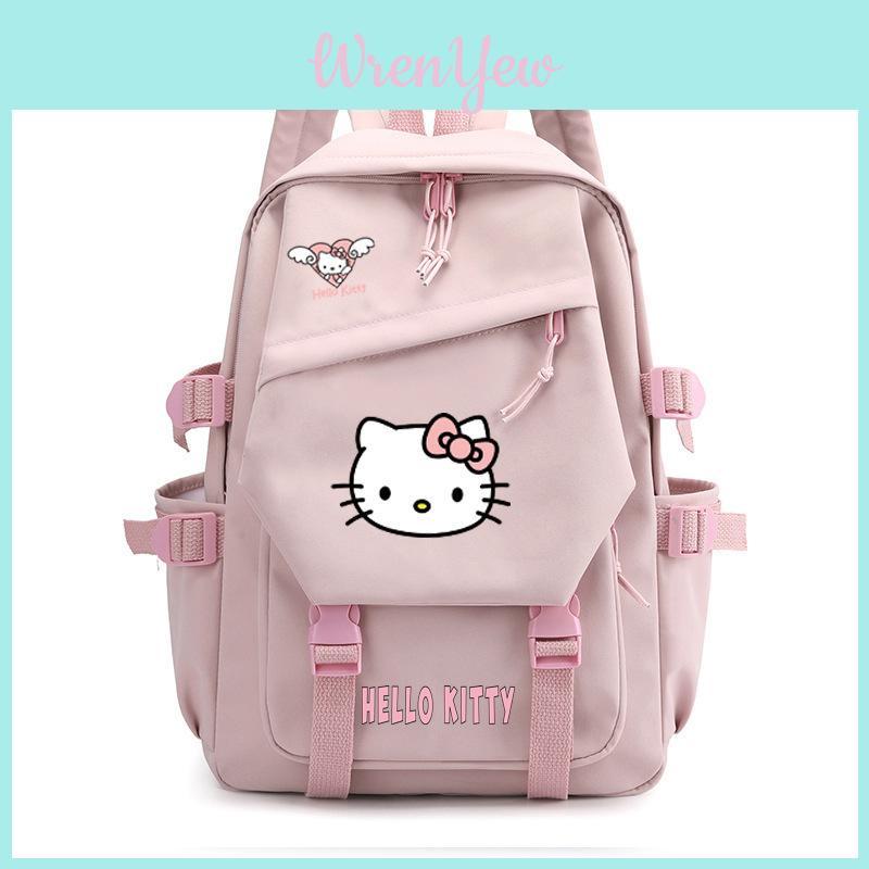 Hello Kitty Schulrucksack Für Mittelstufe Und Oberstufe Modisch Cartoon Nylon