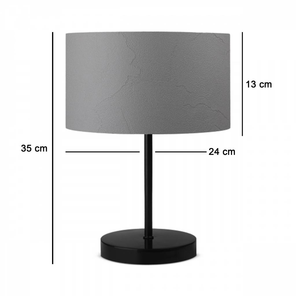 

Современный абажур из искусственной кожи с черной металлической ножкой