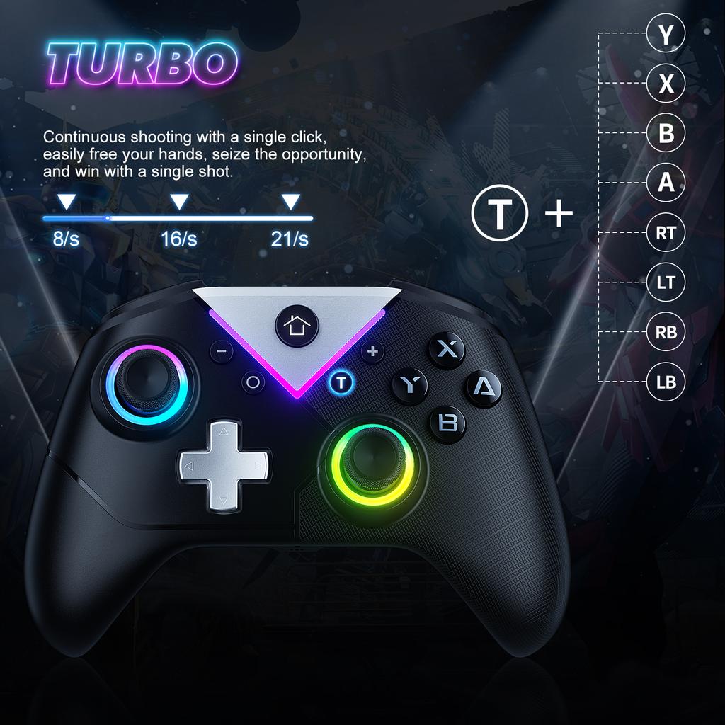 PC Wireless Controller for Nintendo Switch Oled/Switch Lite/Pc/Mobile/Ps3/Android IOS Gamepad Multi-Function Blue-tooth Joystick